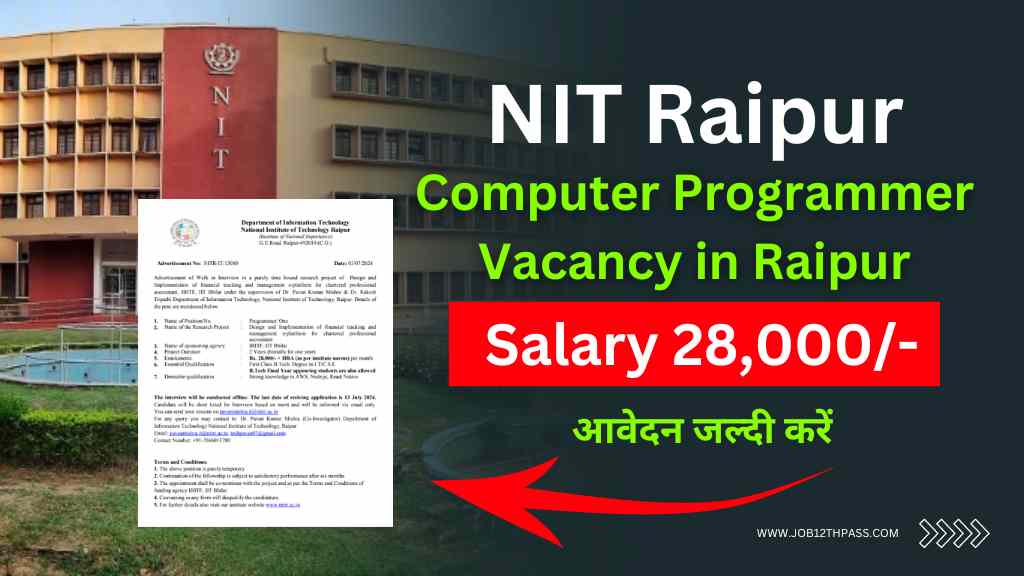 Computer Programmer Vacancy in Raipur