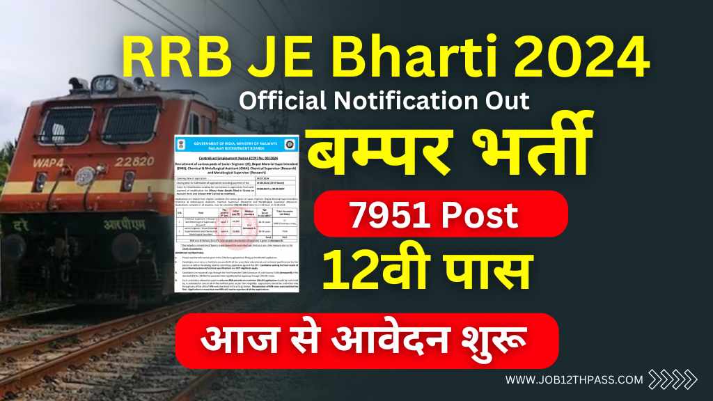 RRB JE Bharti 2024 Apply Online