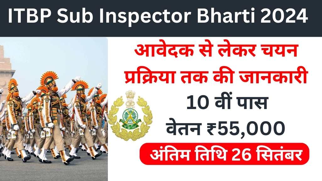 ITBP Sub Inspector Bharti 2024 Apply Online