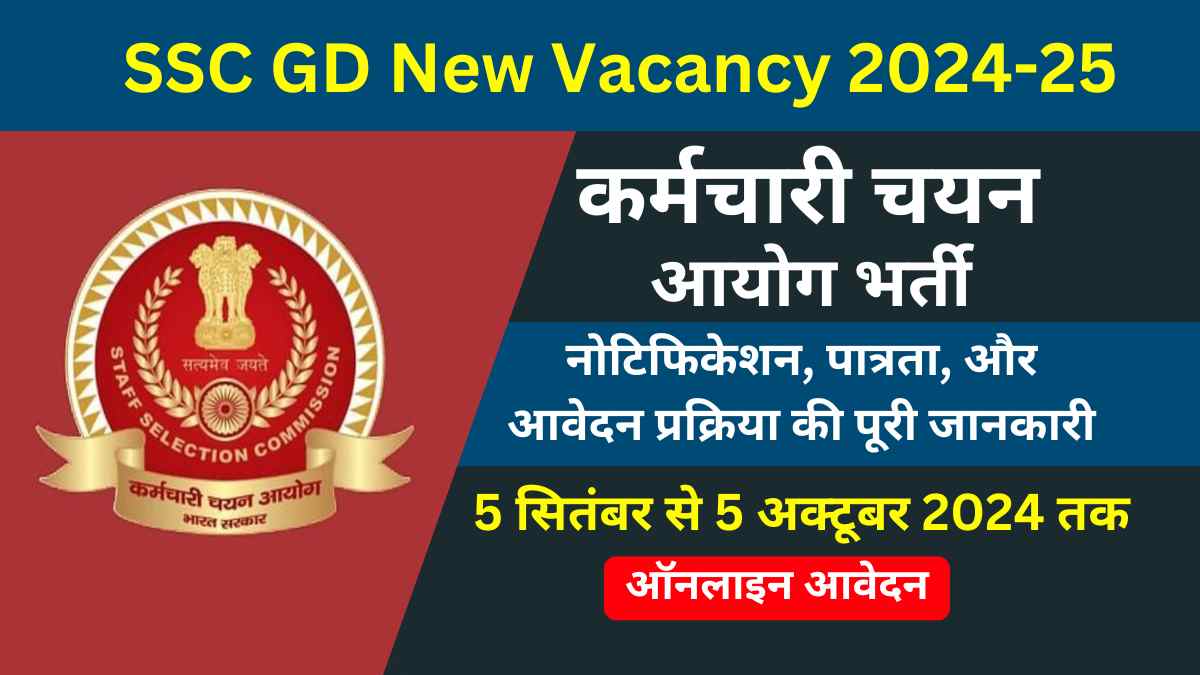 SSC GD New Vacancy 2024-25 Apply Online