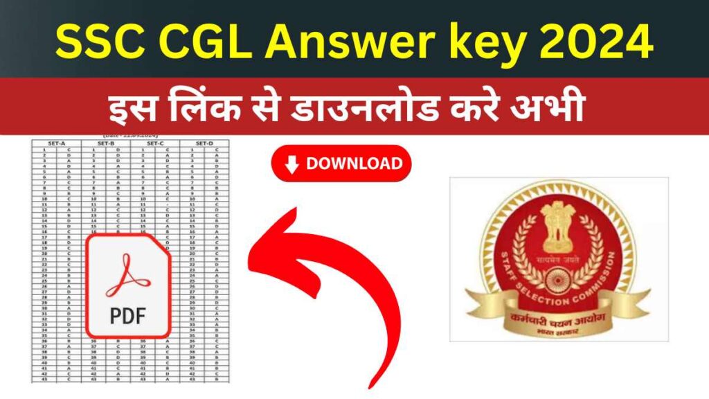 SSC CGL Answer key 2024