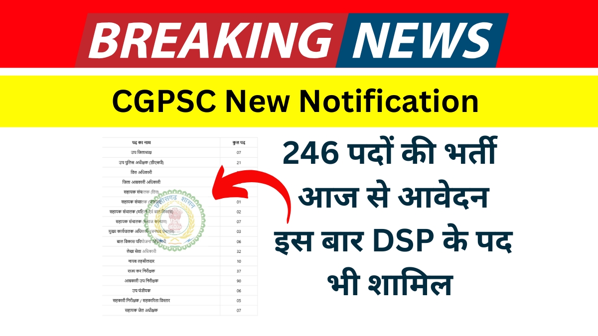 CGPSC New Notification