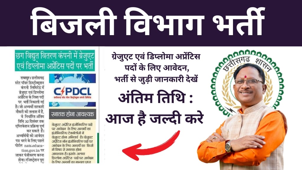CSPDCL Vacancy 2025 Apply Online