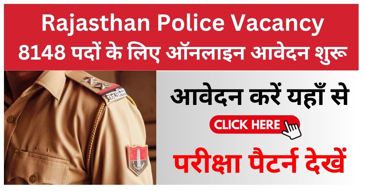 Rajasthan Police Constable Recruitment 2025 Apply Online