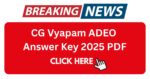 CG Vyapam ADEO Model Answer Key 2025 PDF