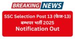 Selection post Phase 13 Notification Out