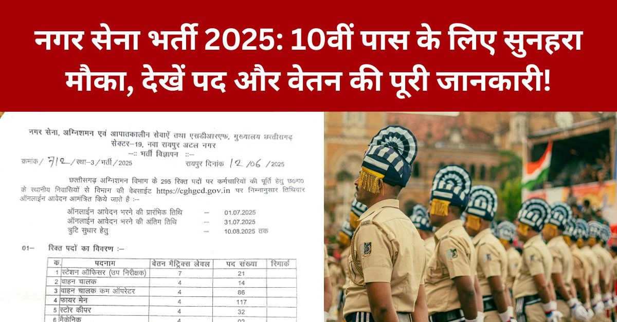 cg nagar sena agnishaman vacancy