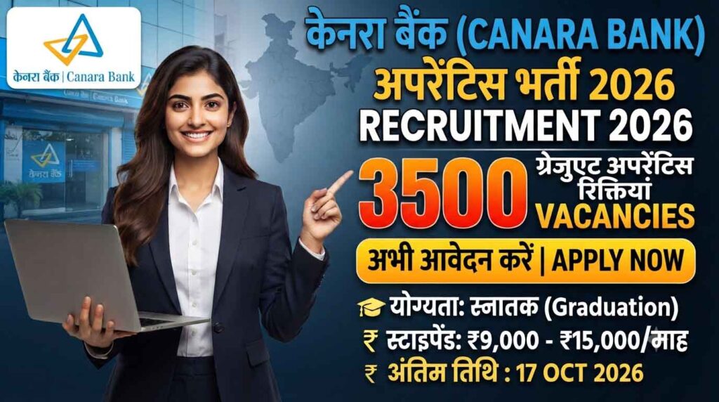 Canara Bank Apprentice Recruitment