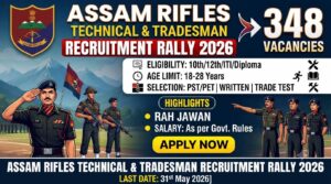 Assam Rifles Technical and Tradesman Recruitment Rally