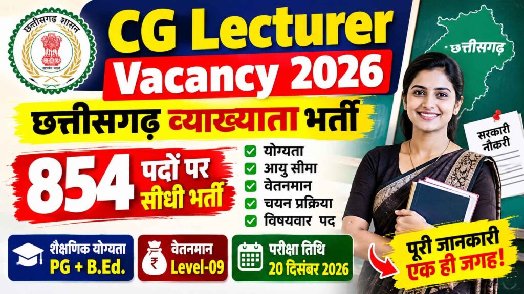 CG Lecturer Vacancy 2026