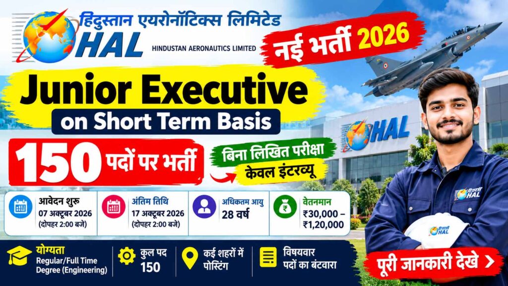 HAL Junior Executive Recruitment 2026