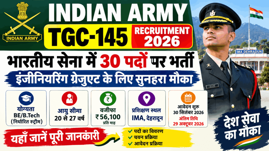 Indian Army TGC-145 Recruitment 2026